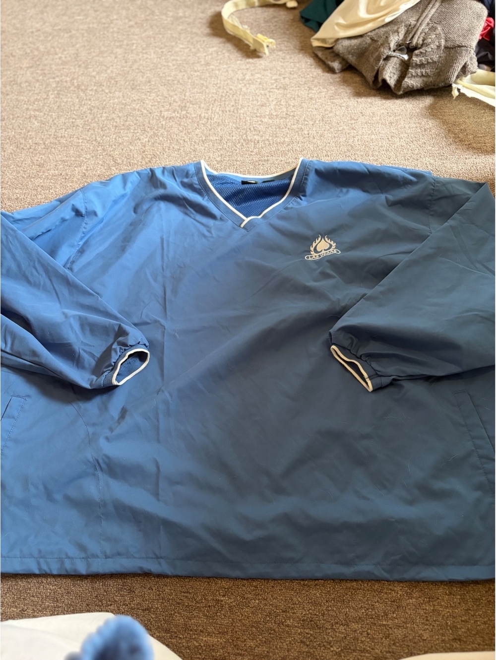 Vintage look Hartwell Men's Pullover Sweatshirt in Mercury Blue, Size 4XL street